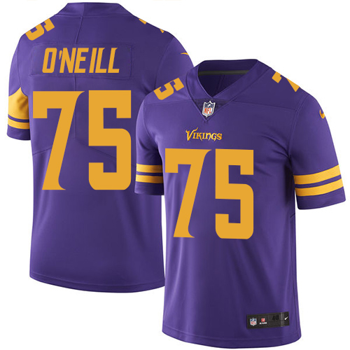 Minnesota Vikings #75 Limited Brian O Neill Purple Nike NFL Men Jersey Rush Vapor Untouchable